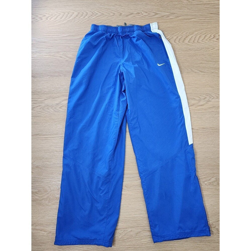 Nike Pants Mens XL Blue Track Windbreaker Y2K Storm Fit Activewear Pants Check - Picture 2 of 13